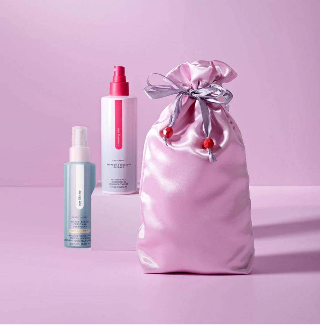 Toy Tote, Lubricant, & Cleaner Combo