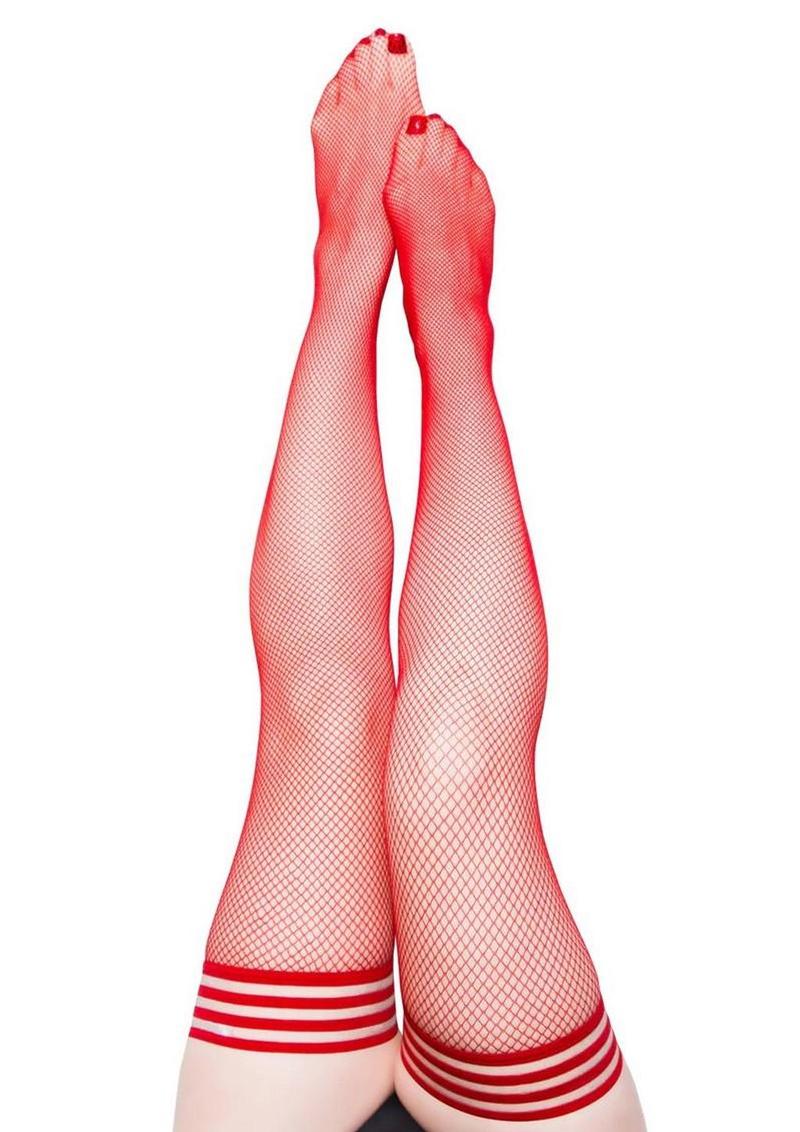 Sandra Fishnet Thigh High Tights