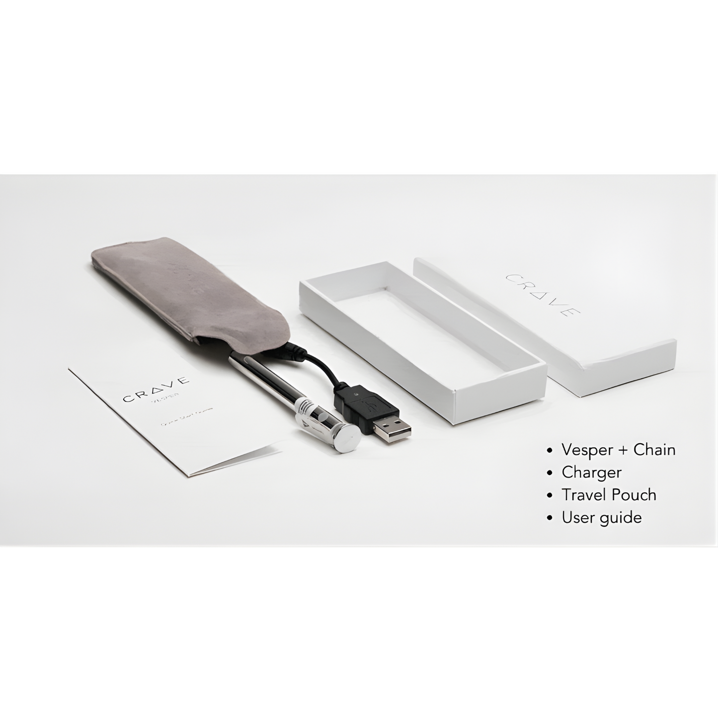 Crave: Tease Necklace/Ring/Finger Vibe - Silver