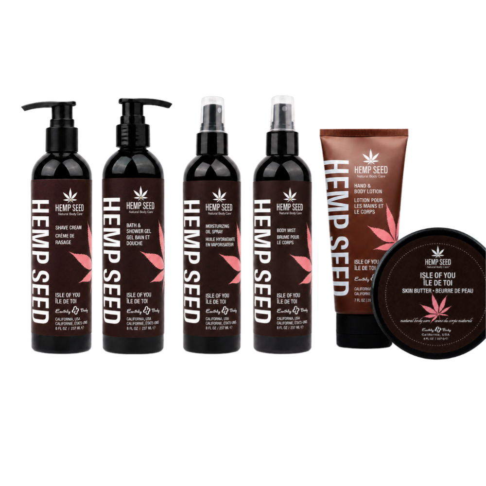 Hemp Seed Bath & Body Set.