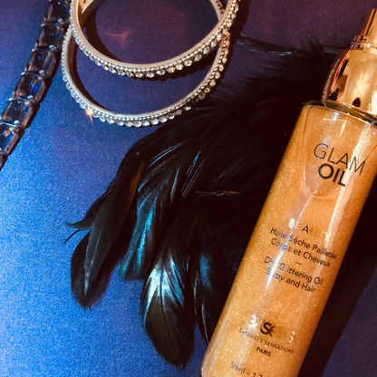 Glam Oil with Glitter.