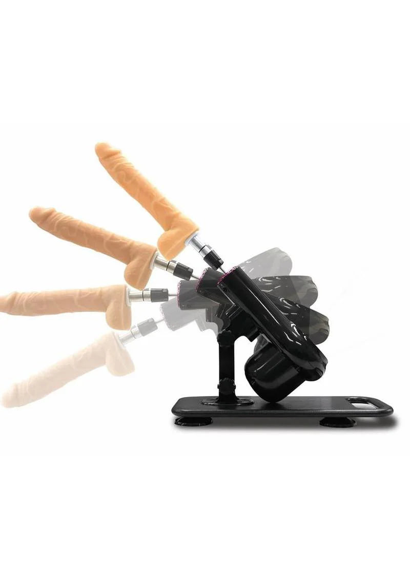 WhipSmart Premium Thruster Fully Automatic Sex Machine with Remote Control - Black/Vanilla