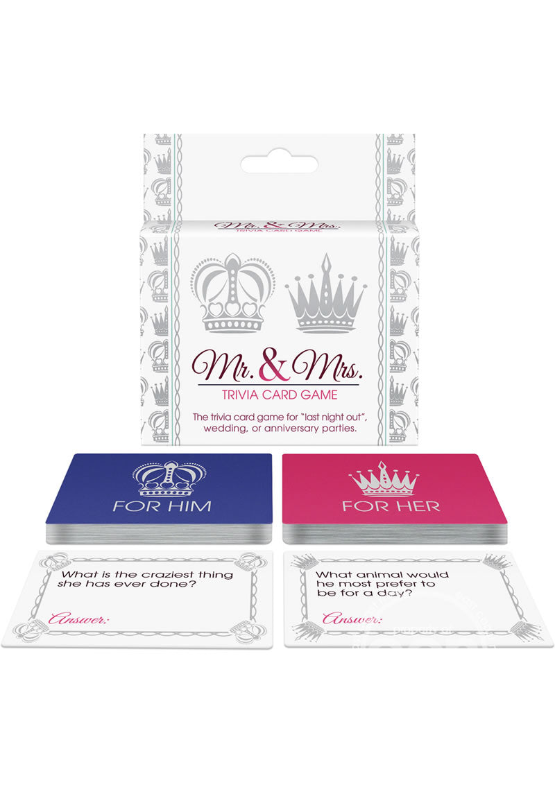 Mr. and Mrs. Trivia Card Game.