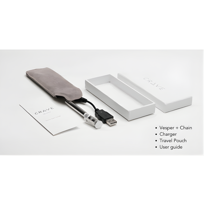 Crave: Tease Necklace/Ring/Finger Vibe - Silver