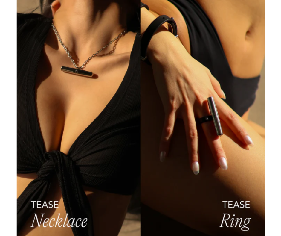 Crave: Tease Necklace/Ring/Finger Vibe - Silver