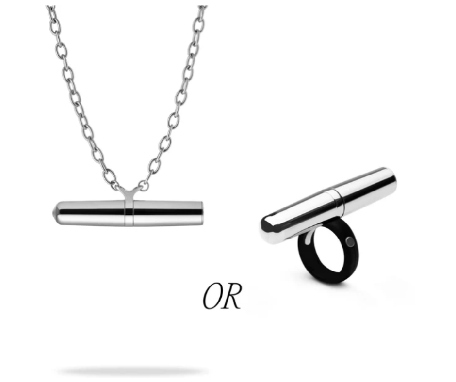 Crave: Tease Necklace/Ring/Finger Vibe - Silver