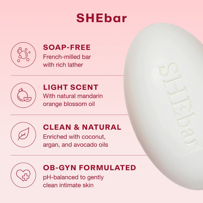 SHEbar Intimate Cleansing Bar.